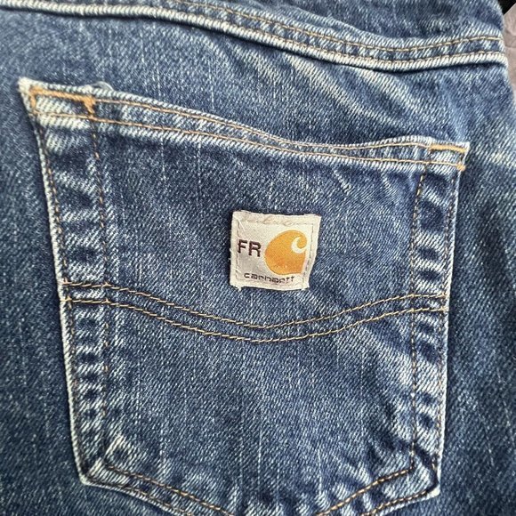 Carhartt Flame Resistant Mens Medium Wash Relaxed Fit Jeans Size 42 X 30 - Picture 10 of 10